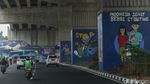 Mural Kota Bekasi Masa Kini Hiasi Kolong Tol Becakayu