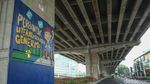 Mural Kota Bekasi Masa Kini Hiasi Kolong Tol Becakayu