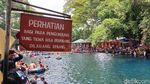 Libur Nataru Pemandian Alam Banyubiru Pasuruan Ramai Pengunjung