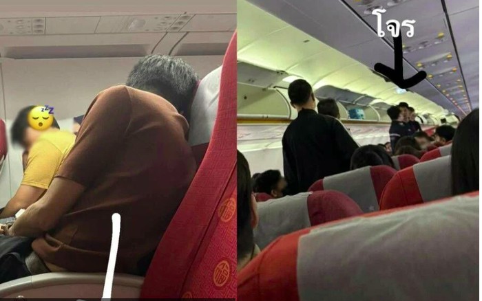 Penumpang mencuri di pesawat