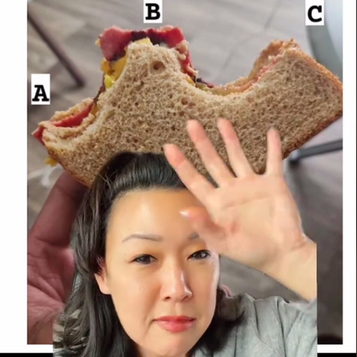 Perdebatan cara makan sandwich