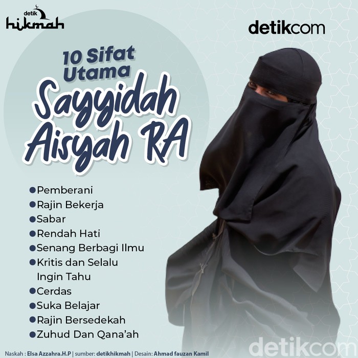 10 Sifat Utama dari Sayyidah Aisyah RA 10 Sifat Utama dari Sayyidah Aisyah RA