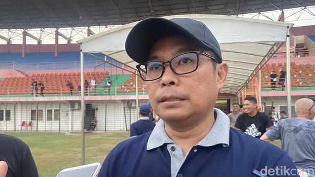 Ketua Asprov PSSI DIY, Dessy Arfianto, usai menyaksikan laga final Liga 3 DIY di Stadion Sultan Agung, Bantul.