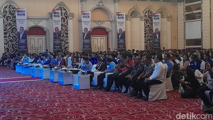 Bobby Nasution hadiri perayaan Natal nasional Partai Demokrat di Medan. (Nizar Aldi/detikSumut)