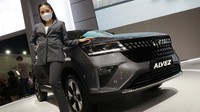Wuling Alvez juga meramaikan mobil baru tahun ini. Selain itu Wuling juga meluncurkan Air ev Lite, New Almaz RS, dan BinguoEV. Agung Pambudhy/detikcom.