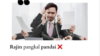 Jadi, jangan terlalu rajin. Foto: Instagram/semakindidevan