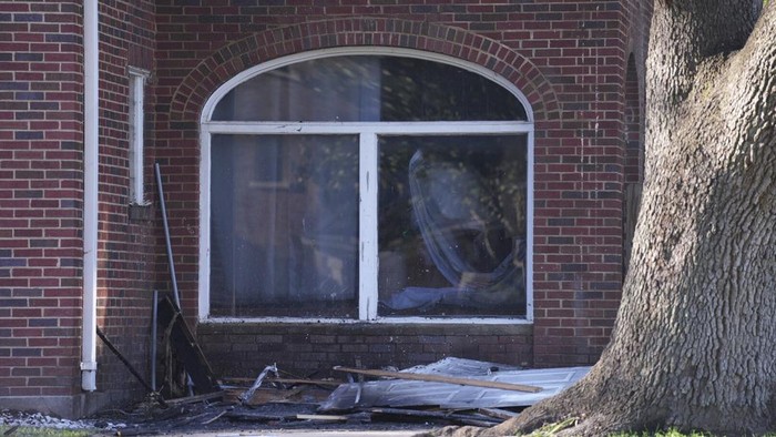 Damage resulting from an overnight fire at a home Beyonce used to live in as a child is shown on Monday, Dec. 25, 2023 in Houston. Beyoncé's childhood home in Houston's Riverside Terrace neighborhood caught fire early Christmas morning shortly after 2 a.m. The star's family bought the house in 1982 and lived there until Beyoncé was around 5 years old. 