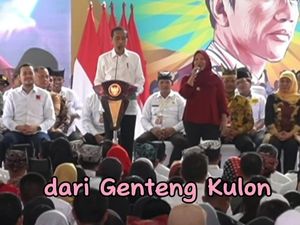 Gelak Tawa Jokowi Saat Emak Banyuwangi Salah Jawab Pertanyaan Ibu Kota Baru