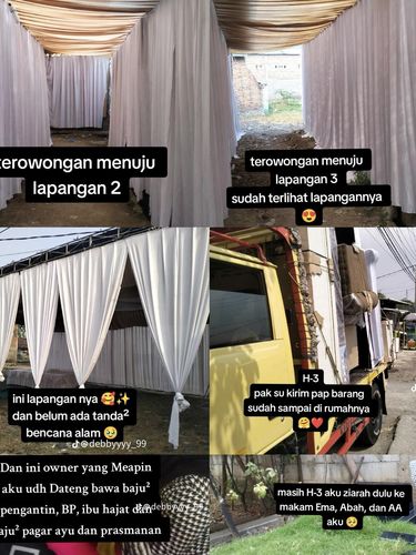 Lika-liku menuju halal, lokasi acara pernikahan hancur karena diterjang banjir di Karawang. Kisahnya langsung viral di TikTok