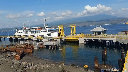 Dermaga IV di Pelabuhan Gilimanuk, Bali yang digunakan untuk sandar kapal-kapal besar dari lintas Ketapang-Lembar, Rabu (27/12/2023). (I Putu Adi Budiastrawan/detikBali).