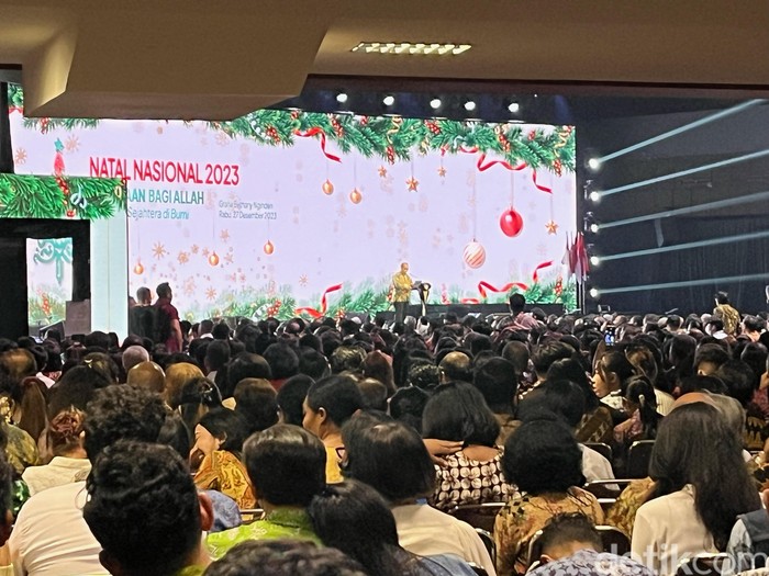 Perayaan Natal Nasional di Surabaya, 27 Desember 2023. (Eva Safitri/detikcom)
