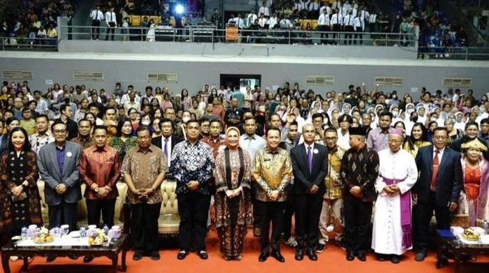 Pj Gubernur Sumsel hadiri malam Perayaan Natal Bersama Oikumene 2023.