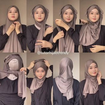 Tutorial hijab bahan jersey