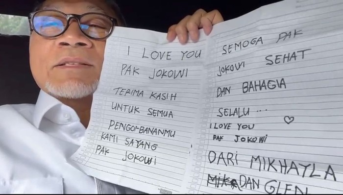 Zulhas Bacakan Surat untuk Jokowi
