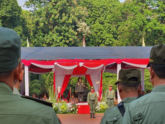 Apel peringatan HUT Polisi Hutan Ditjen Gakkum KLHK.