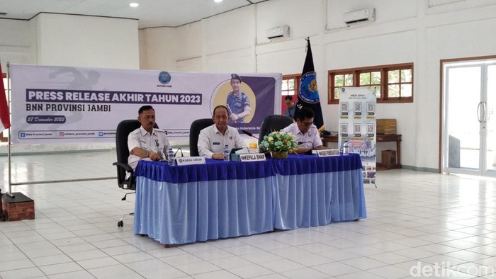 BNNP Jambi melaksanakan pres rilis akhir tahun 2023