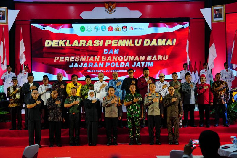 Deklarasi Pemilu Damai di Surabaya Jawa Timur