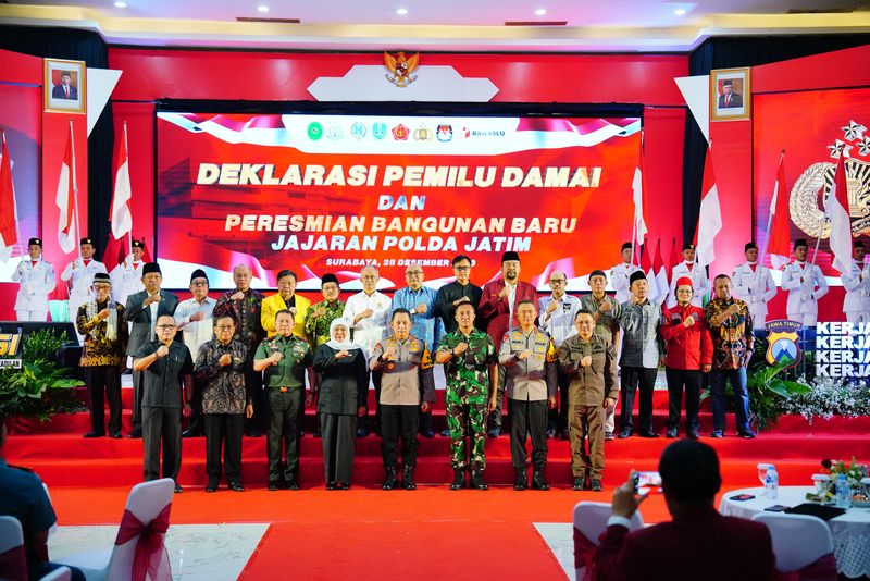 Deklarasi Pemilu Damai di Surabaya Jawa Timur