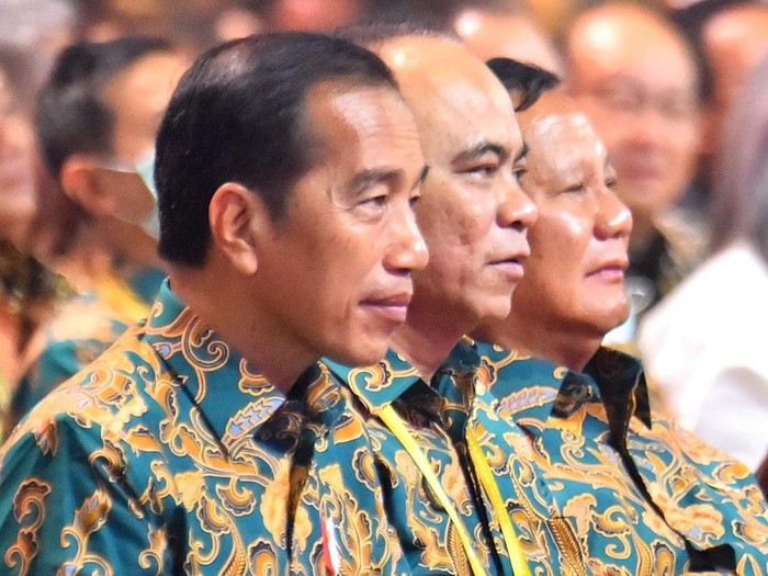 Jokowi saat menghadiri Natal Nasional 2023 di Surabaya.