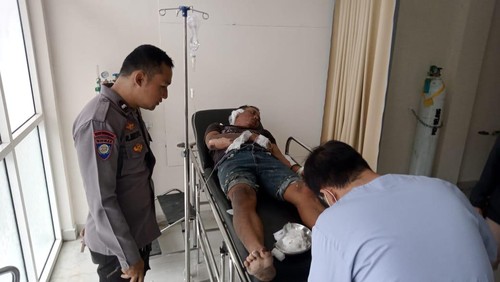 Salah satu korban ledakan tabung gas LPG 3 kilogram di Lombok Timur, NTB.