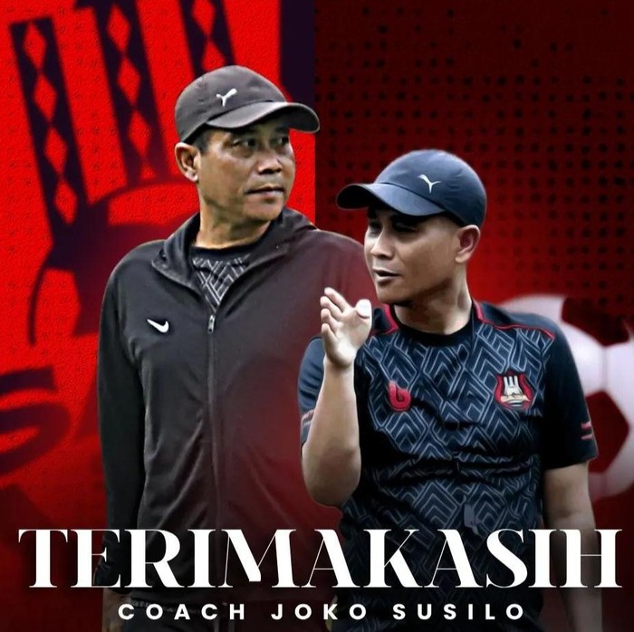 Manajemen mengumumkan Joko Susilo berhenti jadi pelatih Sada Sumut FC (Istimewa/Instagram @sadasumut.fc)
