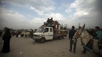Warga Gaza Utara awalnya mengungsi ke Khan Younis untuk melindungi diri. (AP Photo/Mohammed Dahman)