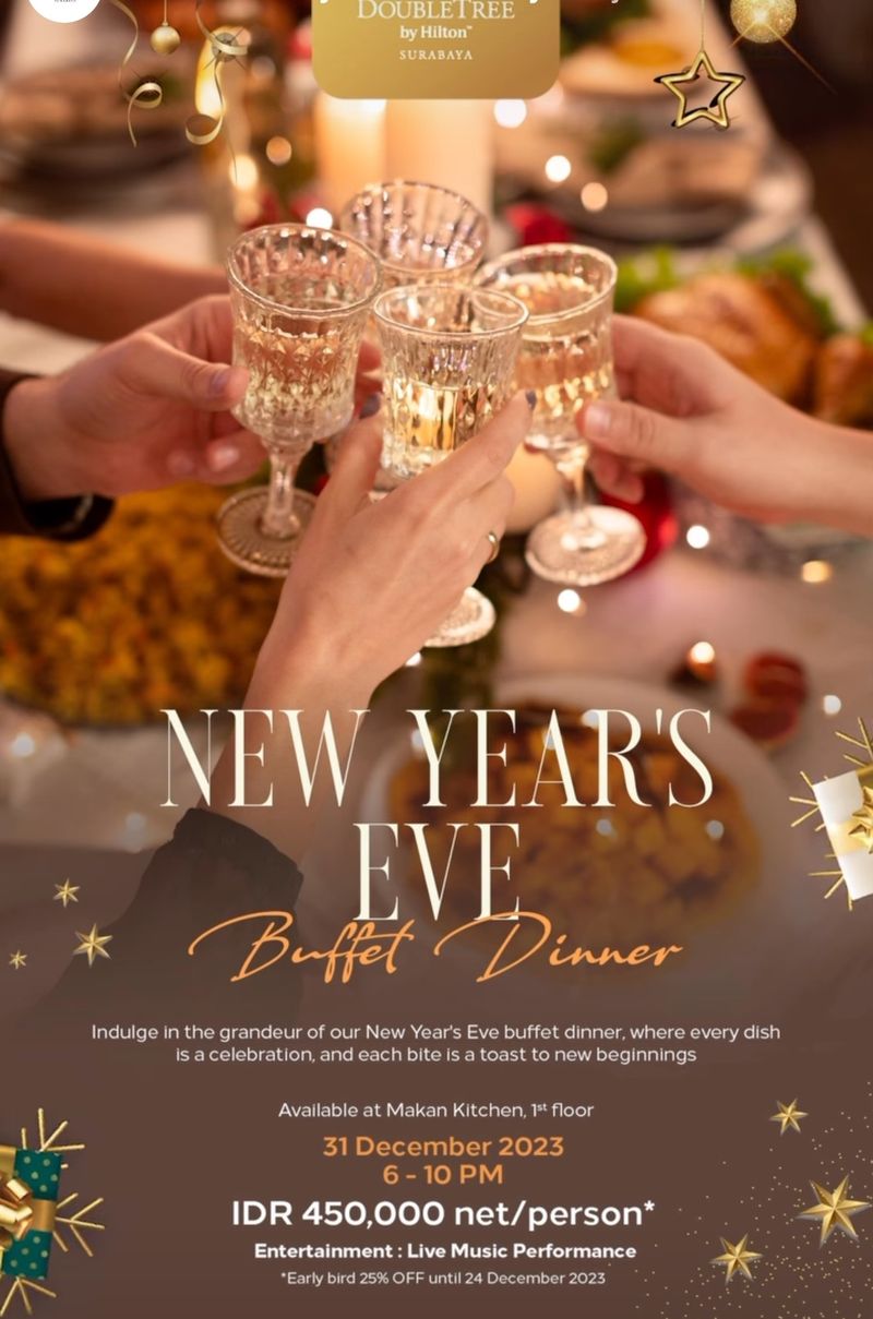 Promo tahun baru DoubleTree by Hilton Surabaya.