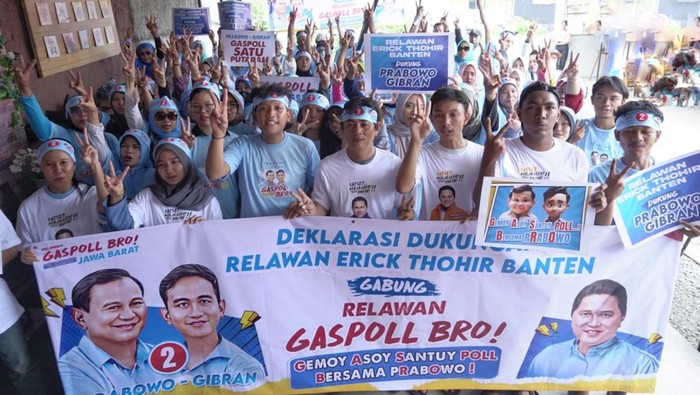 Relawan Erick Thohir dukung Prabowo-Gibran