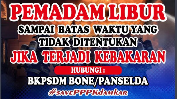 Viral selebaran Damkar Bone diliburkan buntut polemik PPPK.