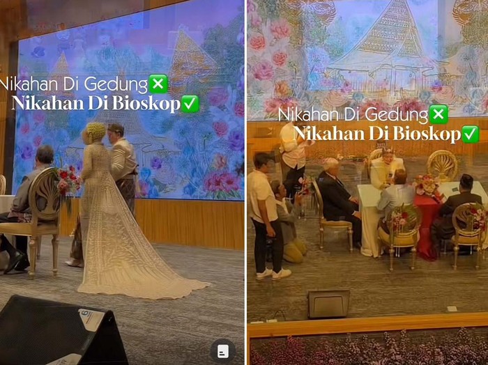 Acara pernikahan di bioskop unik dan langsung mencuri atensi warganet di TikTok