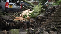Angin berkecepatan hingga 136 kilometer per jam juga tercatat di Aberdeenshire di Skotlandia.   
