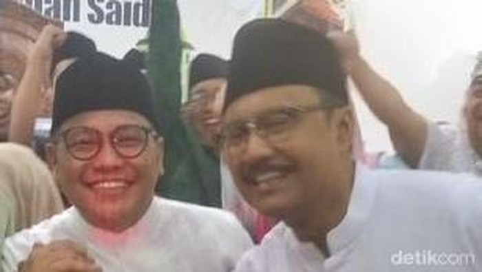 Cak Imin dan Gus Ipul di momen Pilgub Jatim 2018