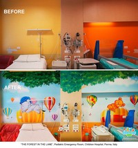 Foto Sebelum dan Sesudah Mural di RS