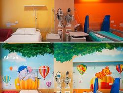 Foto Sebelum dan Sesudah Rumah Sakit Dihiasi Mural, Bikin Takjub