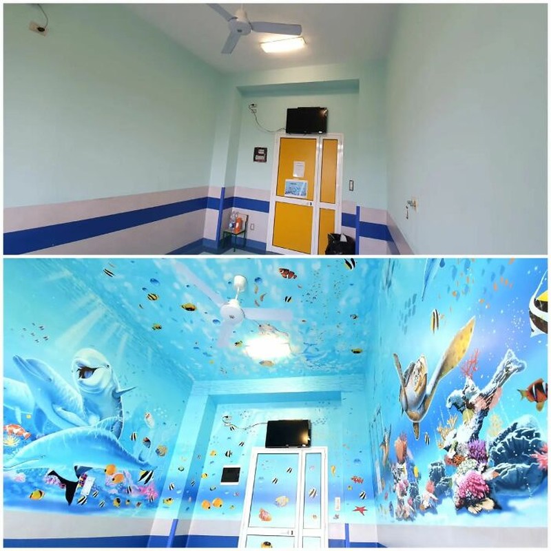 Foto Sebelum dan Sesudah Mural di RS