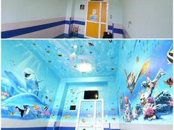 Foto Sebelum dan Sesudah Rumah Sakit Dihiasi Mural, Bikin Takjub