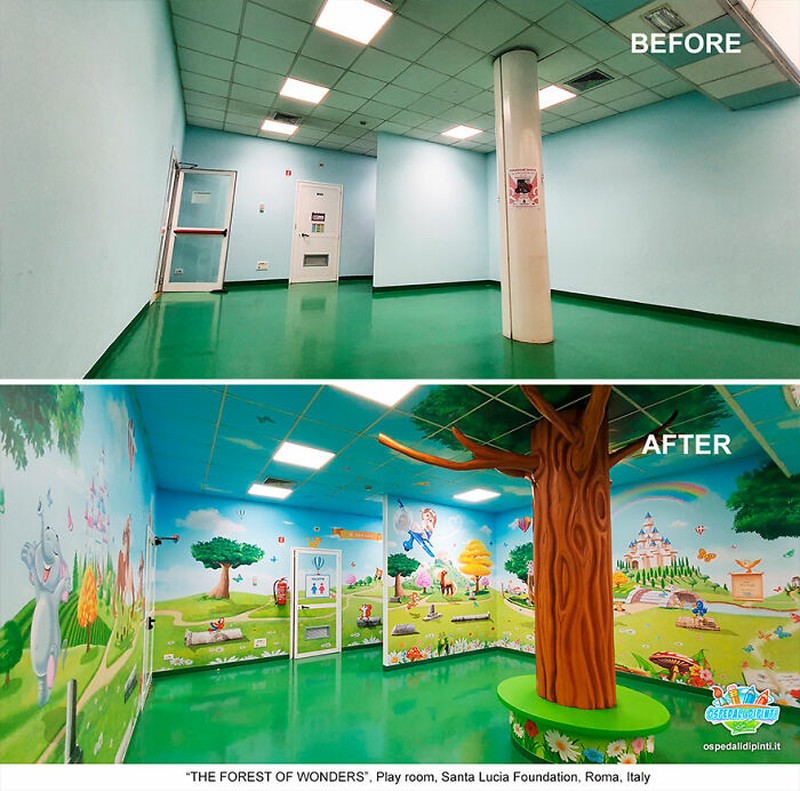 Foto Sebelum dan Sesudah Mural di RS