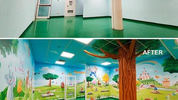 Kepada Boredpanda, sang seniman mengatakan Proyek Ospedali Dipinti lahir pada tahun 2012, lebih dari 25 rumah sakit dan lebih dari 7300 m2 dekorasi telah dibuat. Ide tersebut lahir setelah realisasi pertama pengerjaan bunker radioterapi di Poliklinik Gemelli di Roma. Foto: Instagram/ospedalidipinti/