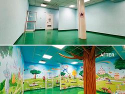 Foto Sebelum dan Sesudah Rumah Sakit Dihiasi Mural, Bikin Takjub