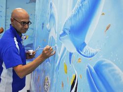 Foto Sebelum dan Sesudah Rumah Sakit Dihiasi Mural, Bikin Takjub