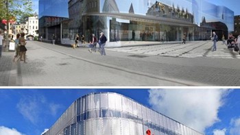 Gedung Kota Baru Växjö. Render vs Bangunan Nyata.Foto: Boredpanda