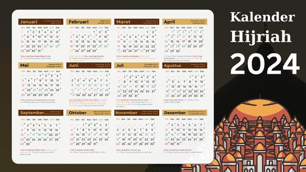 Kalender Hijriah 2024 Lengkap beserta Jadwal Puasa dan Hari Penting