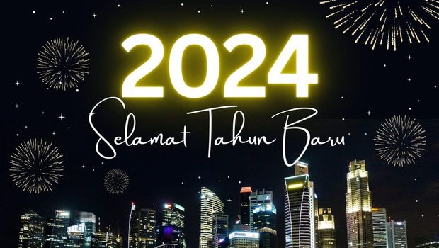 Kartu Ucapan Tahun Baru 2024 Bahasa Inggris Unik