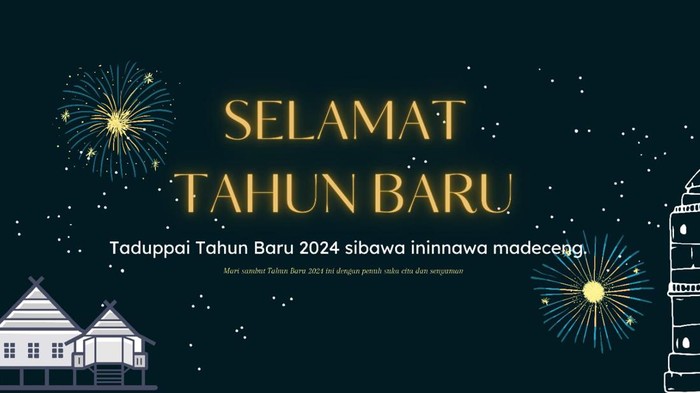 Kartu Ucapan Tahun Baru 2024 Bahasa Bugis