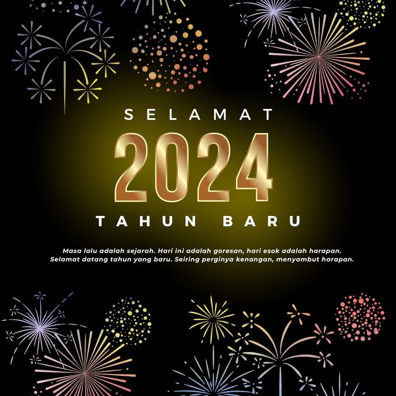 Kartu Ucapan Tahun Baru 2024 Bahasa Indonesia Keren