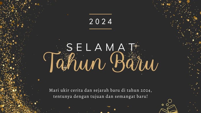 Kartu Ucapan Tahun Baru 2024 Bahasa Indonesia Simple