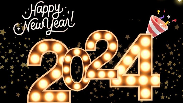 Kartu Ucapan Tahun Baru 2024 Bahasa Indonesia Simple