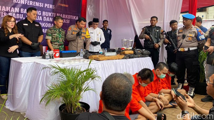 Polres Jakpus memusnahkan narkoba menjelang akhir tahun 2023 (Devi/detikcom)