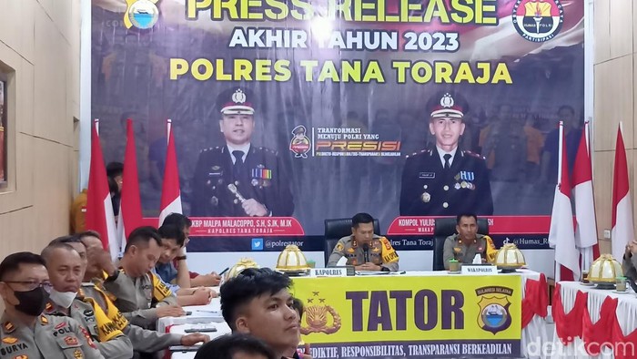 Press Release akhir tahun 2023 Polres Tana Toraja.