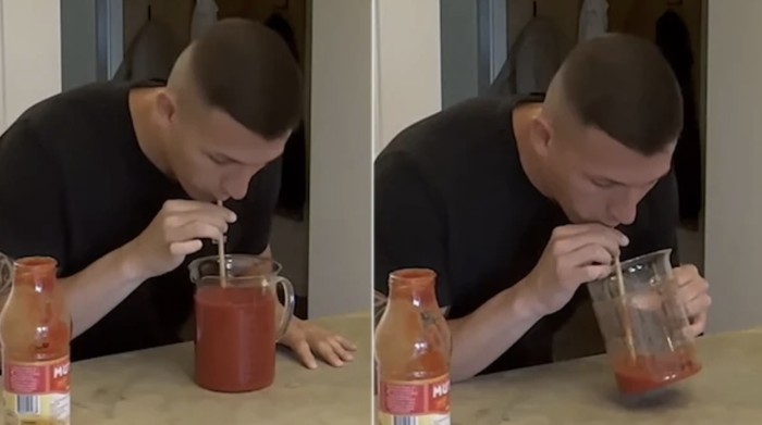 Wow! Pria Ini Pecahkan Rekor Minum 1 Liter Saus Tomat Tercepat